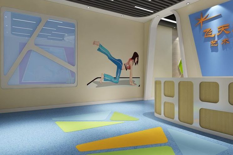 昆明东川区舞蹈培训中心装修案例前厅效果图