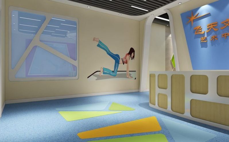 昆明东川区舞蹈培训中心装修案例前厅效果图