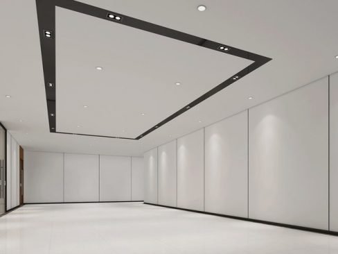 昆明呈贡极简风格培训中心装修案例过道效果图