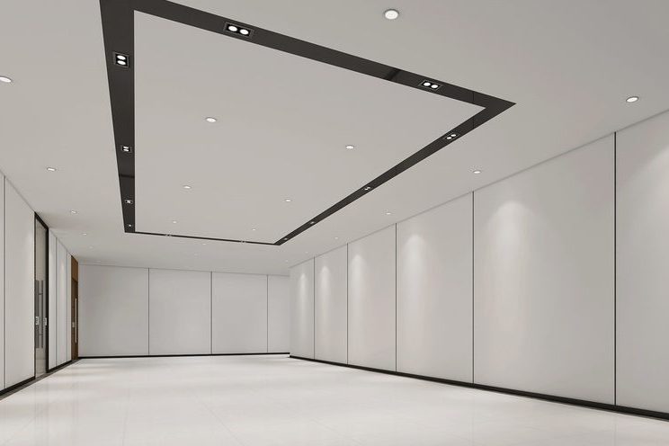 昆明呈贡极简风格培训中心装修案例过道效果图