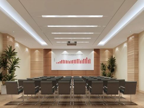 昆明盘龙区安全教育培训中心装修工程案例培训室效果图