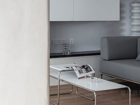 昆明五华区极简北欧风家装工程装修案例客厅效果图