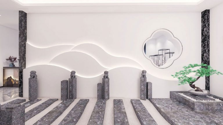 昆明盘龙区中式轻奢风办公室装修设计图艺术景观效果图