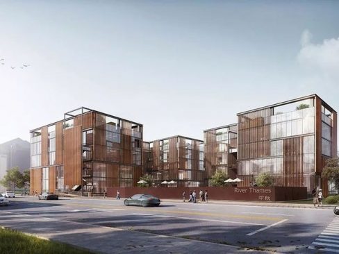 云南西双版纳现代风格办公室装修设计效果图外观设计图