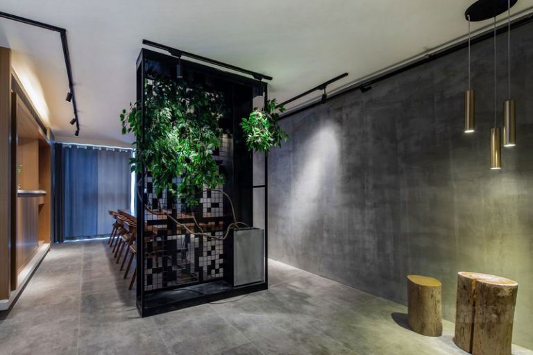 昆明官渡区中式办公室装修洽谈区效果图