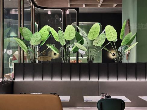 昆明官渡区新中式民宿酒店设计餐厅效果图