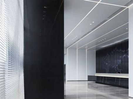 昆明玉溪现代风格办公室装修公司案例前厅效果图