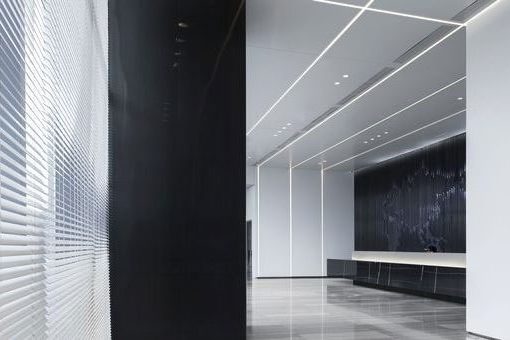 昆明玉溪现代风格办公室装修公司案例前厅效果图