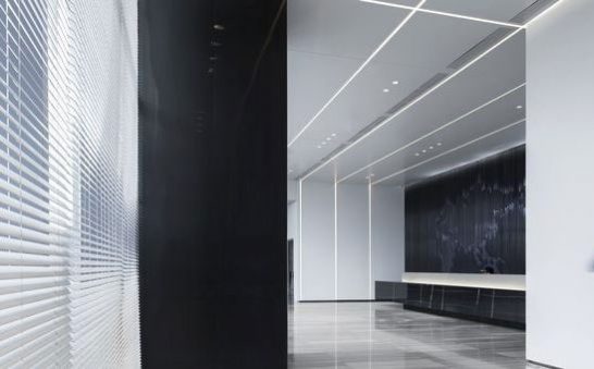 昆明玉溪现代风格办公室装修公司案例前厅效果图