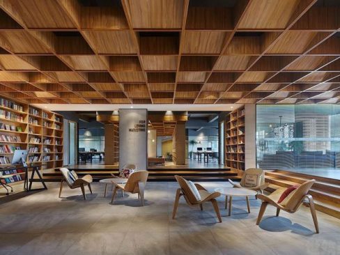 昆明晋宁区现代轻奢风新房装修阅读区效果图