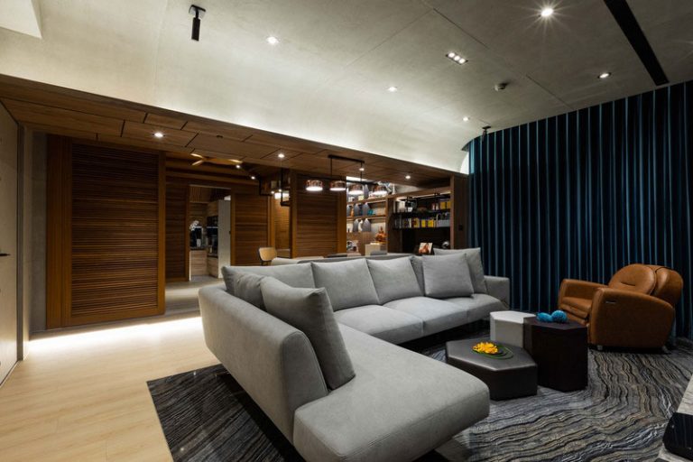 云南昭通工业现代风家装工程装修案例客厅效果图