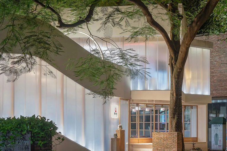 北欧风格办公室外观夜景装修图