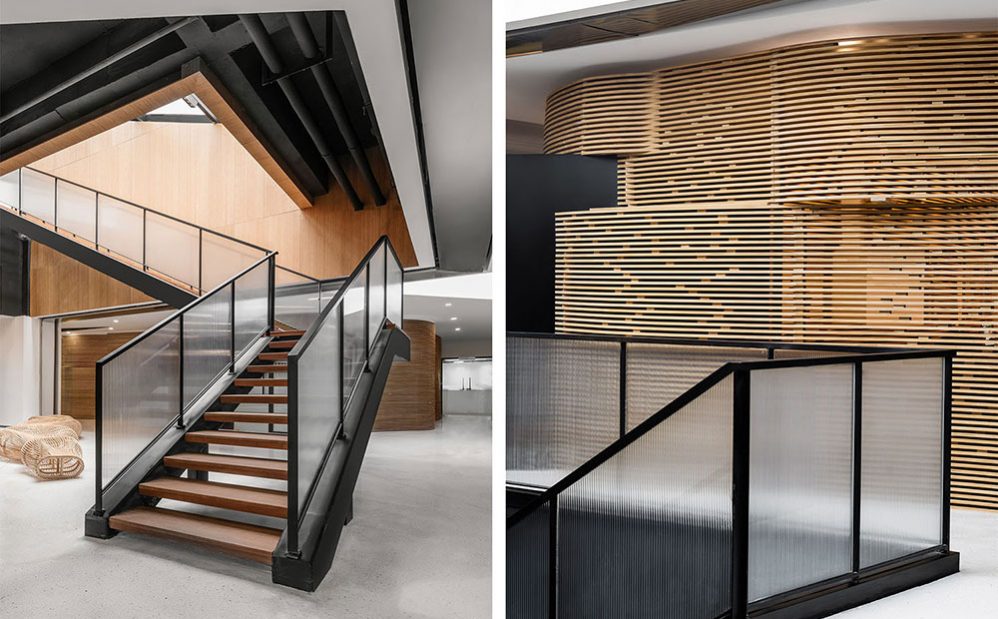 北欧工业办公空间楼梯廊道装修图
