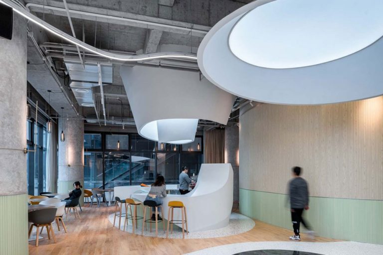 北欧工业风办公室员工咖啡休闲区装修图