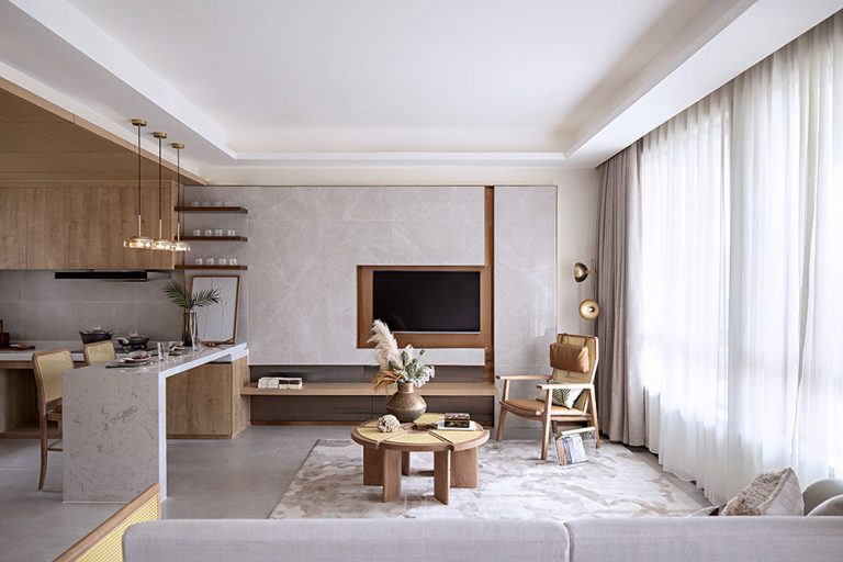 北欧风格家庭住宅客厅场景效果图