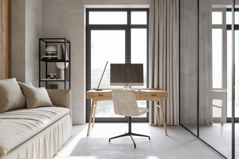 北欧风格家装设计案例书房效果图