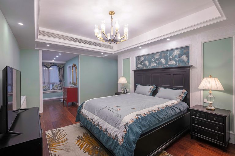 简欧风格家庭住宅装修案例主卧效果图