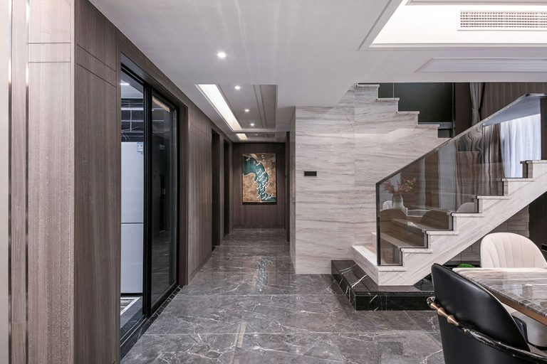 简约风格别墅家居装修设计楼梯走廊效果图