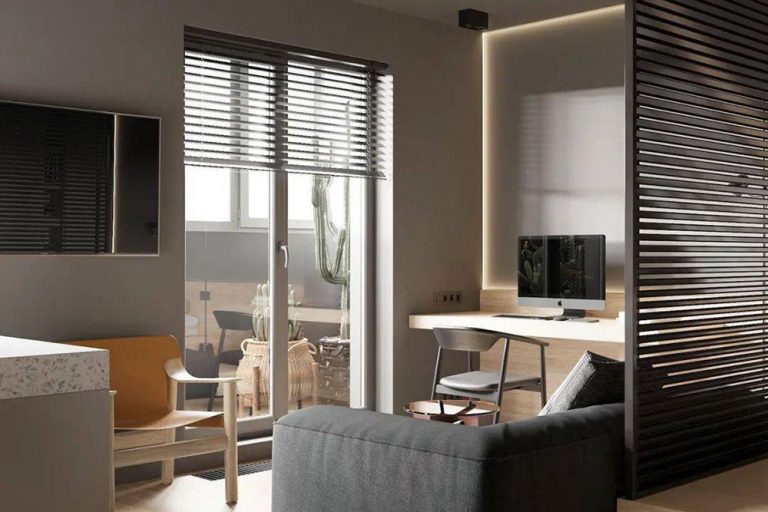 简约风格复式家庭住宅书房效果图