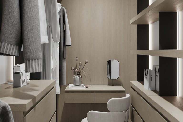 简约风格住宅案例衣帽间效果图