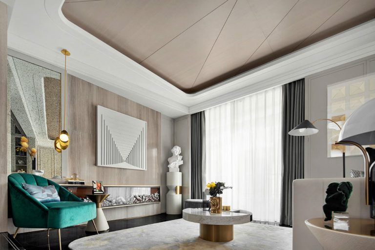 轻奢风格家居客厅案例效果图