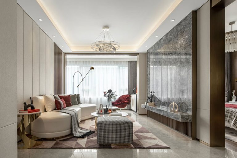 轻奢风格家居客厅空间案例效果图