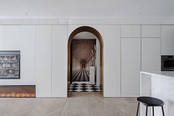 轻奢风格家居设计案例水吧休闲厅效果图