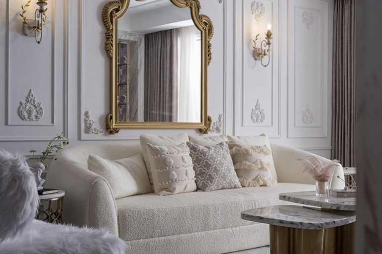 轻奢风格家装工程案例客厅空间效果图