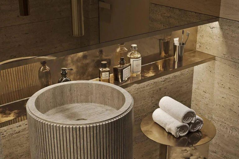 轻奢风格家装工程案例浴室空间效果图