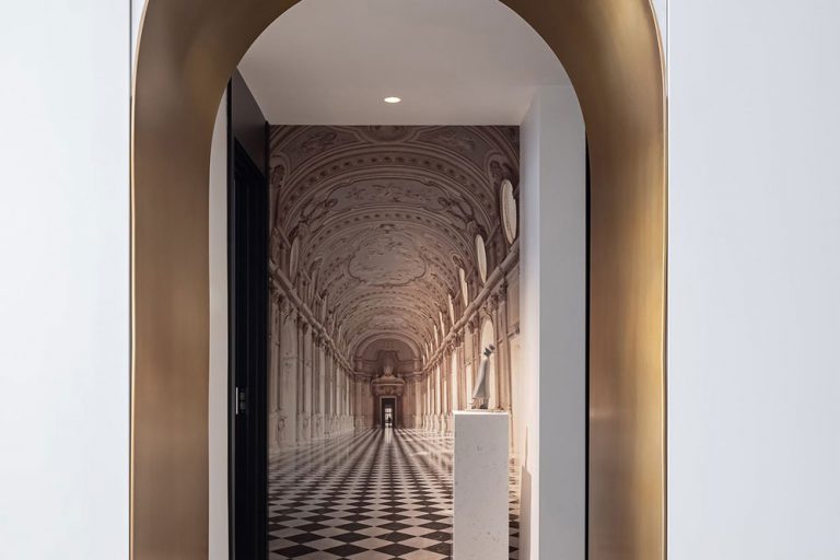 轻奢风格住宅设计案例走廊效果图