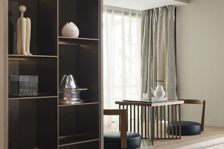 轻奢新中式家居装修榻榻米休闲区效果图