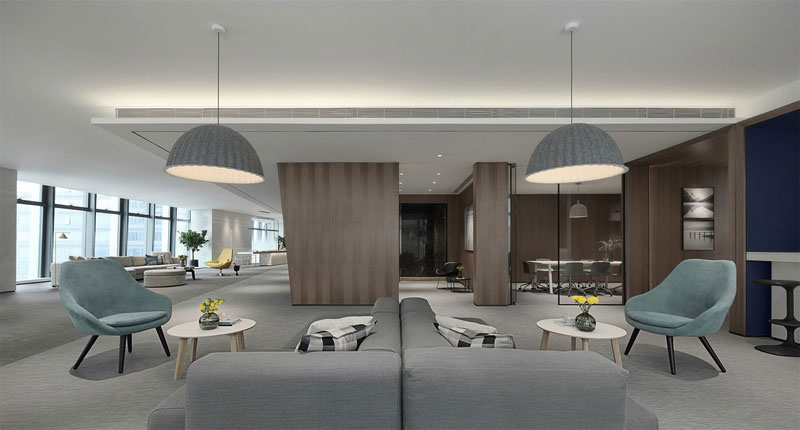 云南文山现代风格办公室装修设计效果图休闲区