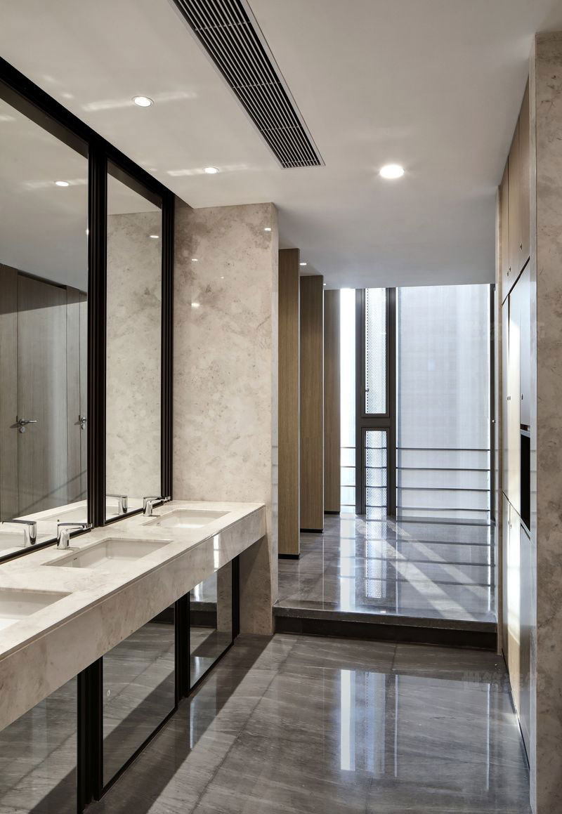 昆明石林现代中式办公室装修设计洗手间