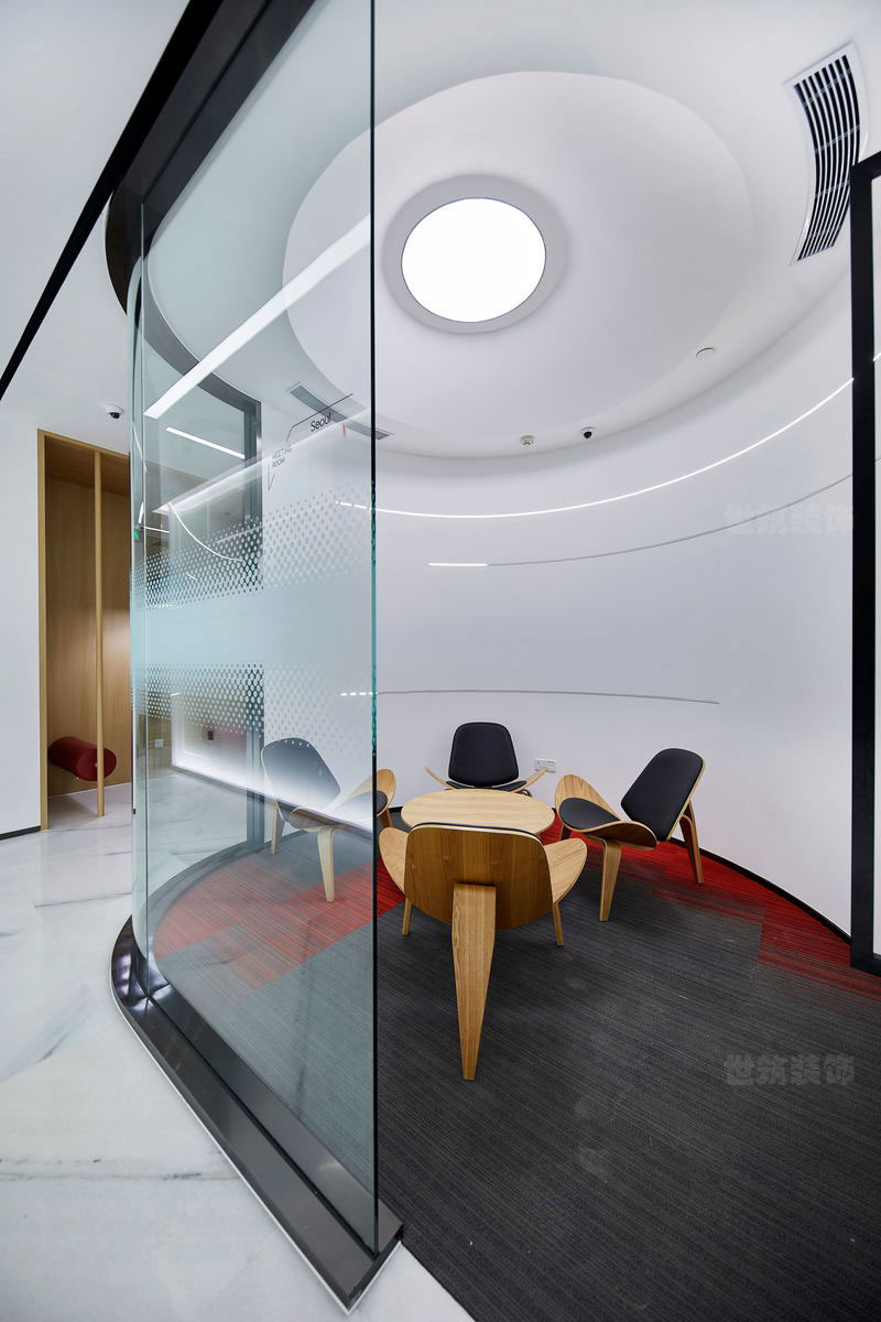 云南保山现代极简风办公室装修设计效果图洽谈室