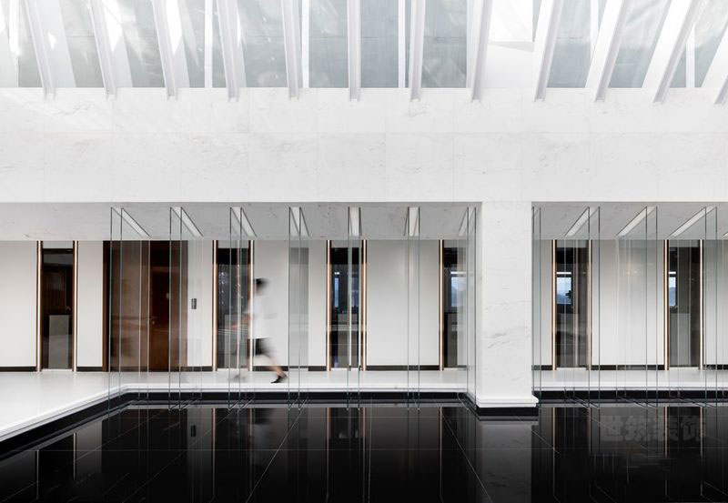 昆明普洱中式现代风办公室装修施工方案艺术走廊