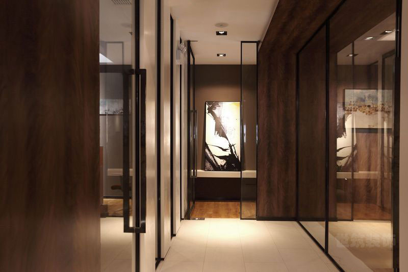 昆明未来新城新中式办公室装修案例暖色木材饰面板
