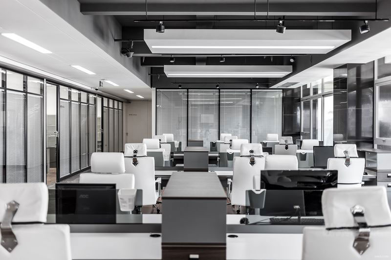 昆明五华区现代风格办公室设计案例办公区陈设