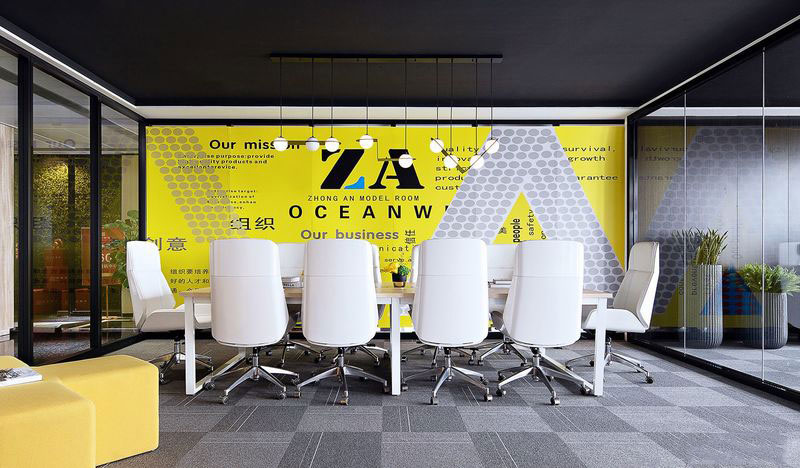 昆明保山现代科技风办公室装修设计会议空间