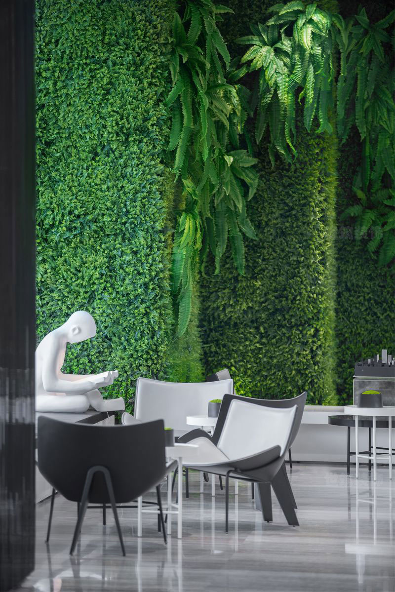 昆明玉溪现代风格办公室装修公司案例绿植