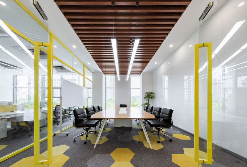 昆明现代风格办公室装修设计案例效果图洽谈室