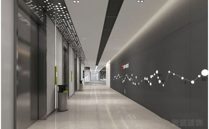 昆明五华区现代工业风办公室装修灯光效果