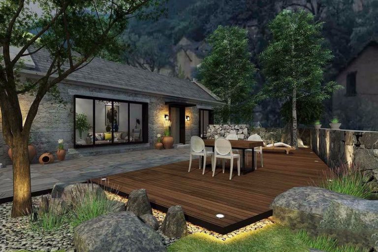 东川民宿装修设计户外景观图