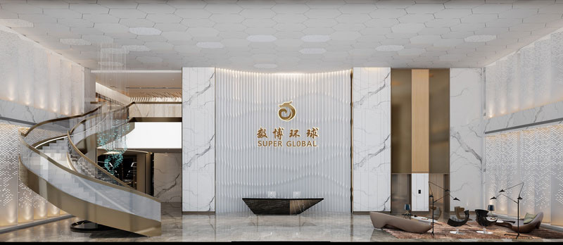 云南红河轻奢现代风办公室装修设计效果图大堂 云南红河轻奢现代风办公室装修设计效果图大堂