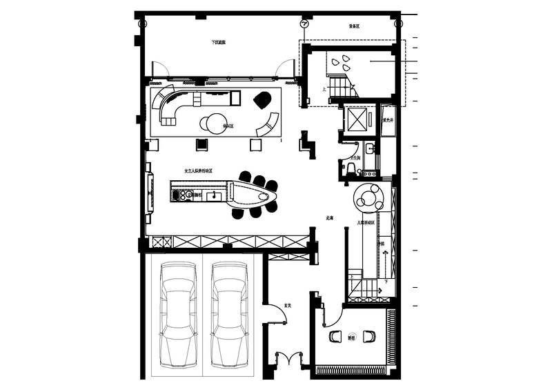 昆明东川区轻奢中式风家居装修设计效果图地下层平面布置图
