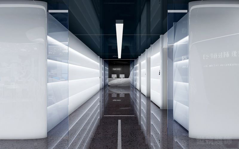 云南大理现代科技感办公室装修设计过道 云南大理现代科技感办公室装修设计过道