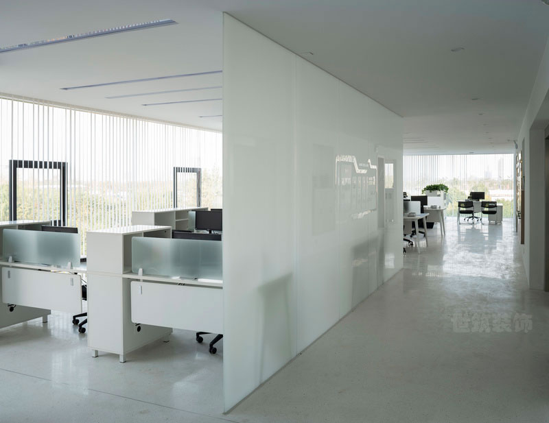 云南普洱现代简约风办公室装修设计效果图事务区