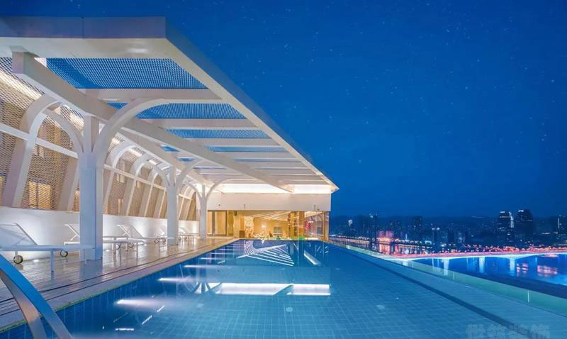 昆明五华区现代风格酒店装修改造设计效果泳池