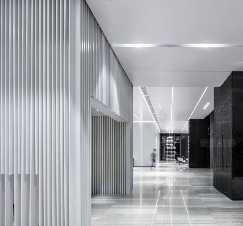 昆明玉溪现代风格办公室装修公司案例走廊