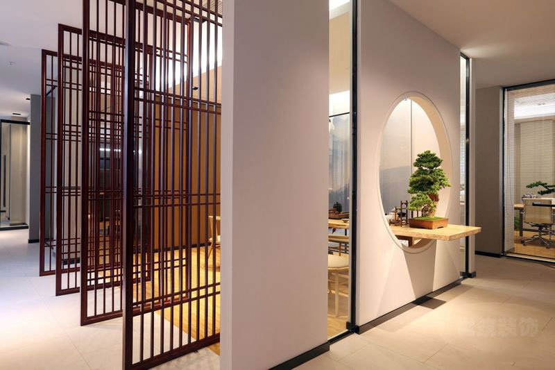 昆明未来新城新中式办公室装修案例装饰门扇