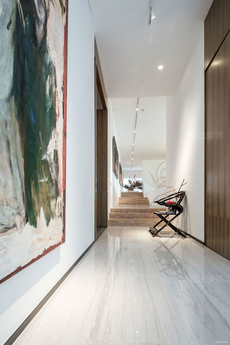 昆明呈贡新中式风格家庭住宅装修设计走廊